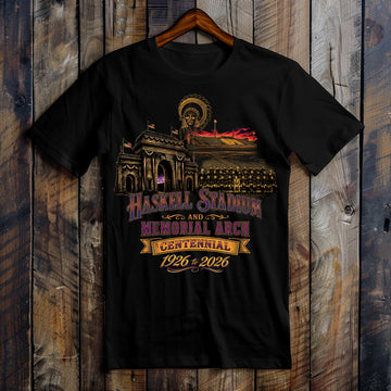 Haskell Stadium/Arch 100 Years Celebration Black TEE