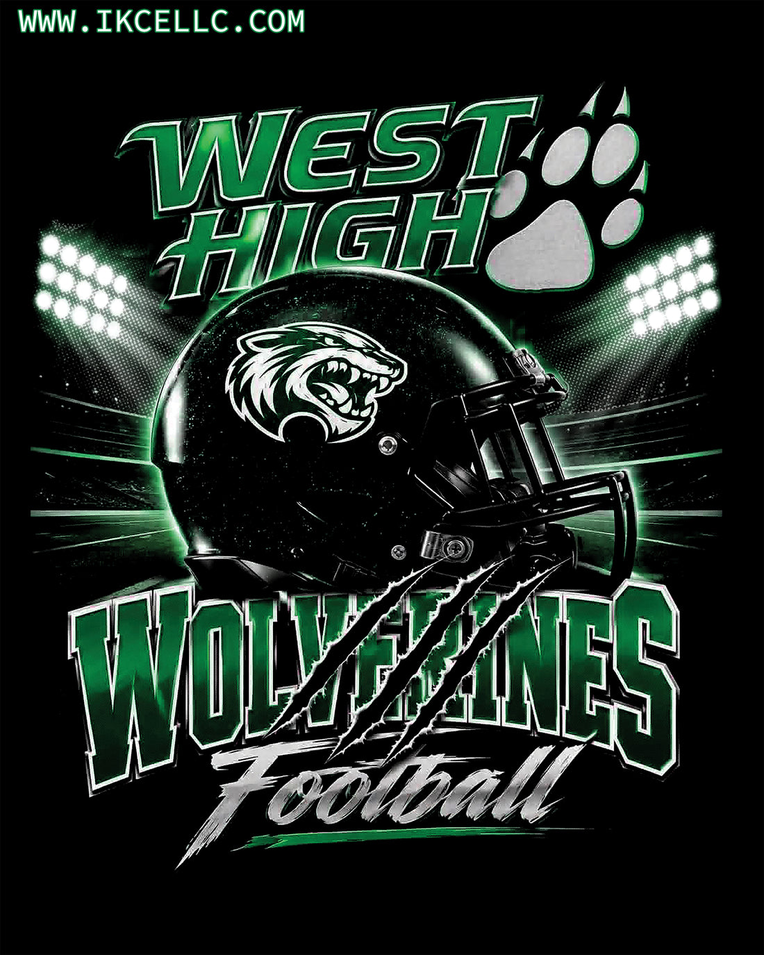 Adult & Youth Black West Footbal T Shirt