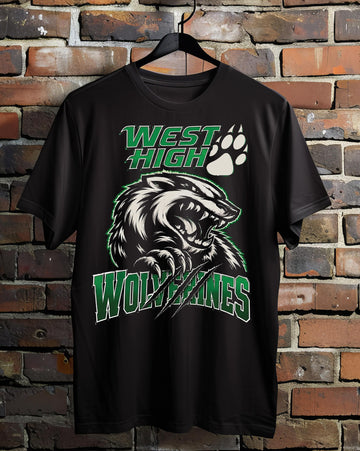 Adult & Youth Black Wolverine TEE